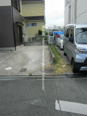 隣地との境界です。