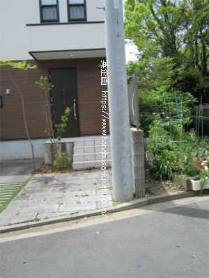 隣地との境界です。